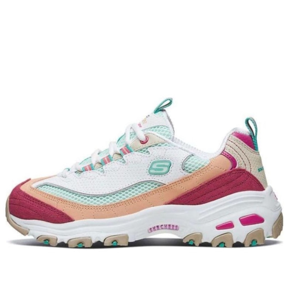 Skechers D'lites 2.0 Chance GS , White/Green/Orange/Cranberry, 9M US